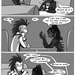 charlie and clow page 6 black and white action goth punk comic