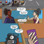In this page of Vanita and the Demon King, Charlie and Vanita exchange phone numbers